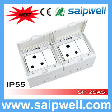 Saipwell Hochwertige elektrische wasserdichte Schalter und Steckdose mit CE-Zulassung für Südafrika